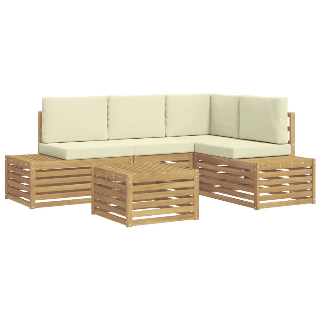 Set di divani da esterno Bianco 59 x 59 x 37 cm Poliestere 3392470