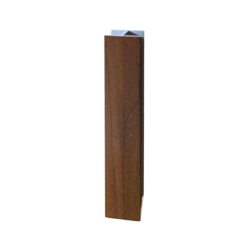 Giunzione lineare per zoccolo in PVC H 10 cm. noce scuro