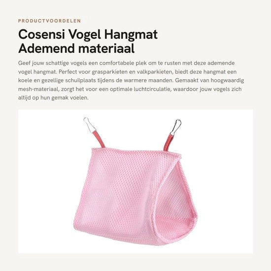 Matrice di Sospensione per Uccelli - Tenda di Riposo - Dimensioni 16x13x12.5 cm - Reticolo di Supporto per Uccelli