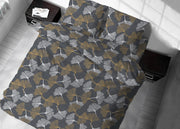 Copritrapunta Sacco Per Trapunta 100% Cotone Disegno Ginko - Singolo - Giallo