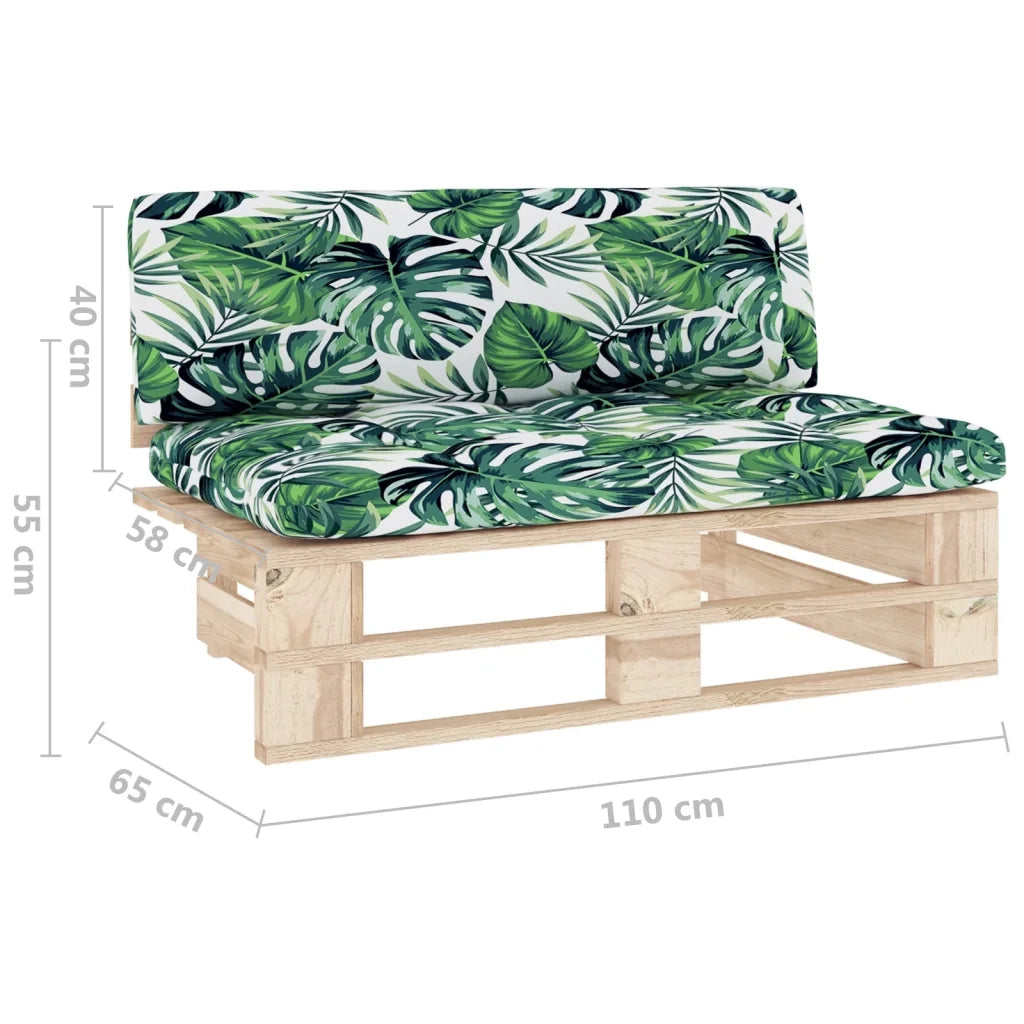 Divano Centrale Giardino-Sofa da giardino su Pallet in Legno di Pino Impregnato 871264