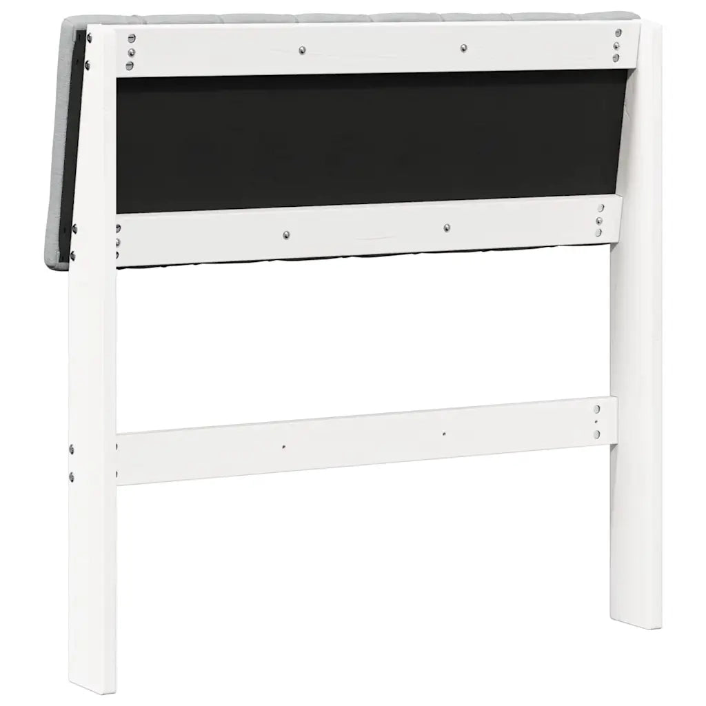Testiera | Testata imbottita Grigio chiaro 80 cm Pino massello