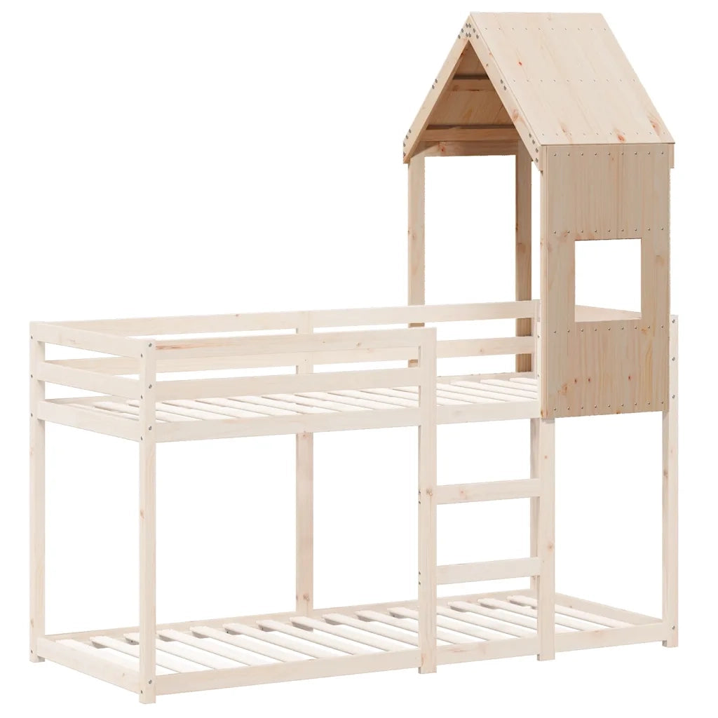 Tetto per Letto Bambini 55x99x139,5cm in Legno Massello di Pino