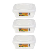 SET 3 CONTENITORI ERMETICI FRIGOBELLA RETTANGOLARI 0,50 LITRI