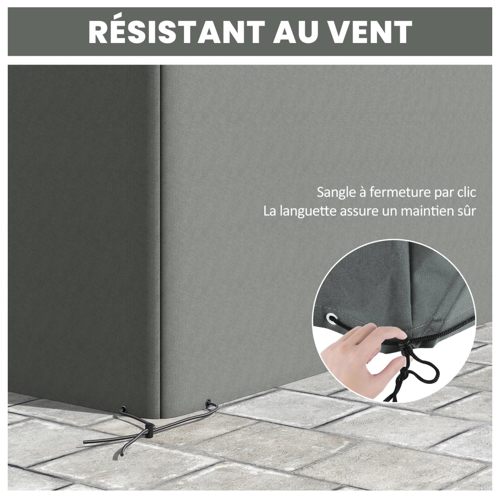Copertura per mobili da giardino ¨C Xylo ¨C impermeabile anti-UV 275x205x90cm grigio
