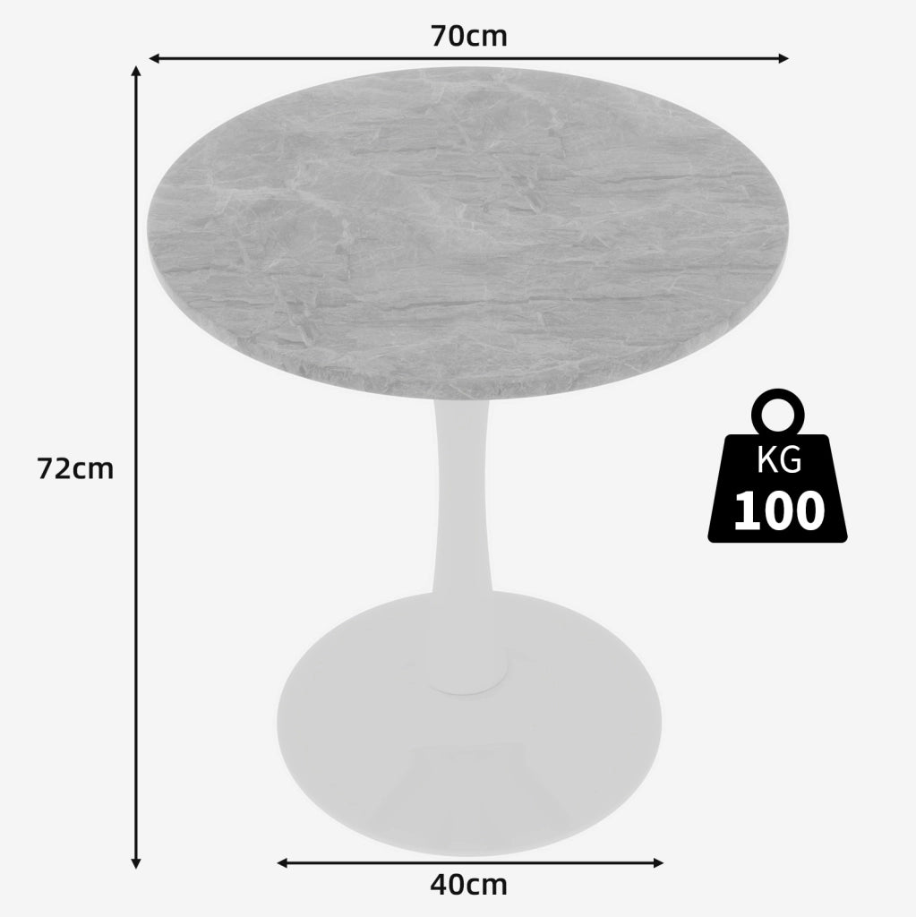 Tavolino da caffè moderno in marmo artificiale grigio e bianco