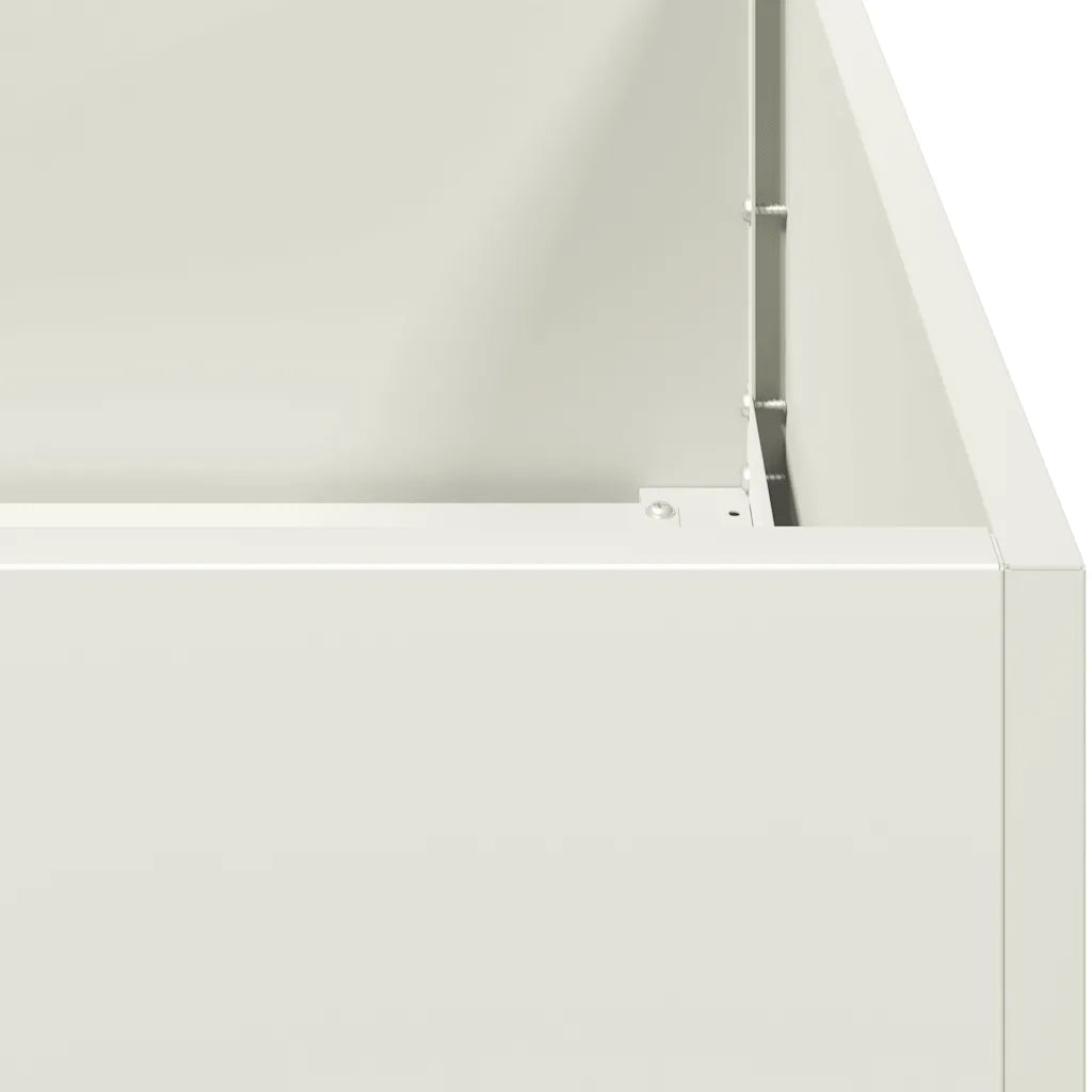 Fioriera Bianca 200x40x80 cm in Acciaio Laminato a Freddo 860725