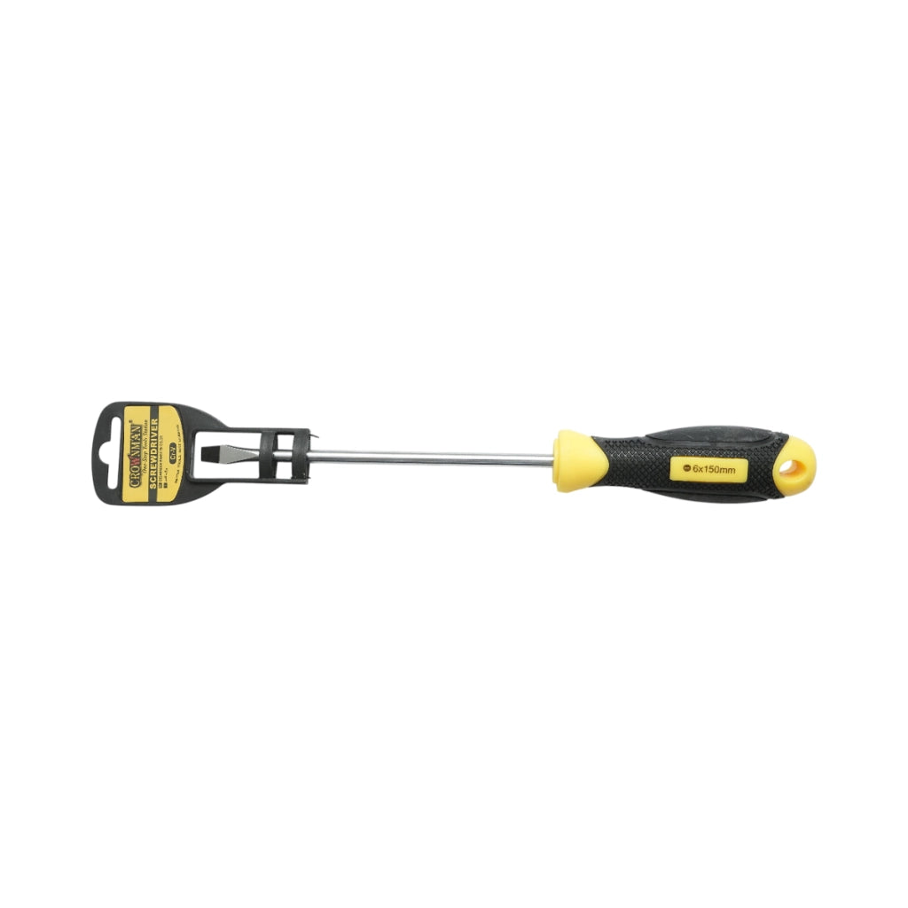 Cacciavite dritto Crownman 6x150mm con punta magnetica professionale Cr-V