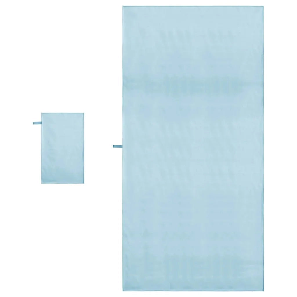 Set di Asciugamani Sportivi 2 pcs Blu Tessuto 42011495