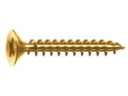 VITI PANEL-VIT TESTA SVASATA PIANA ACCIAIO OTTONATO- - ø mm.3,5x30 - 500 pezzi MUSTAD