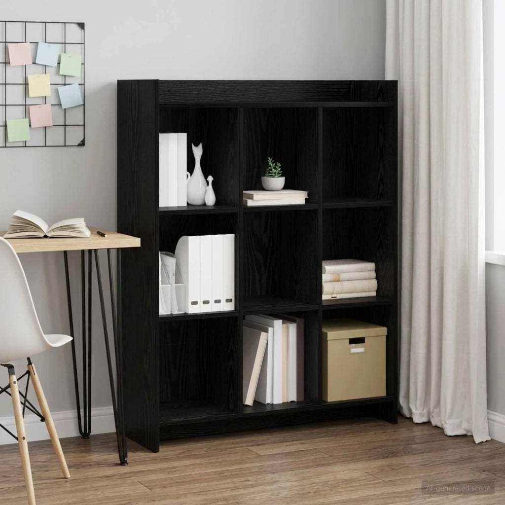 Libreria Rovere Nero 87,5 x 30 x 111 cm Legno ingegnerizzato 8011292