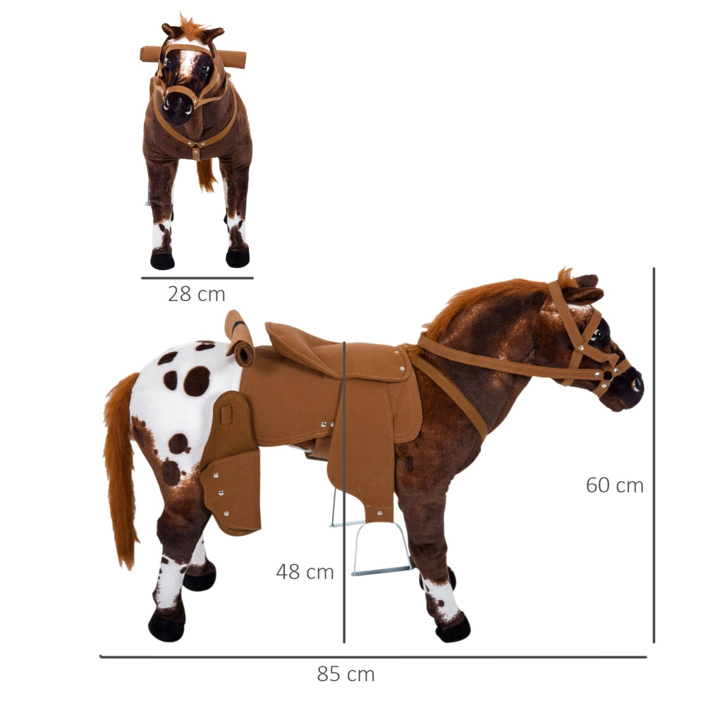 Cavallo a dondolo con sella e suoni ¨C Xylo ¨C marrone