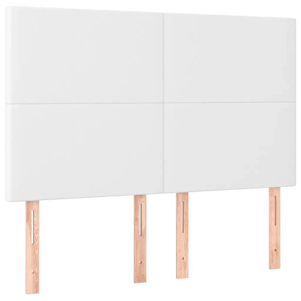 Letto matrimoniale | Letto per adulti | Giroletto con Testiera Bianco 140x190 cm in Similpelle