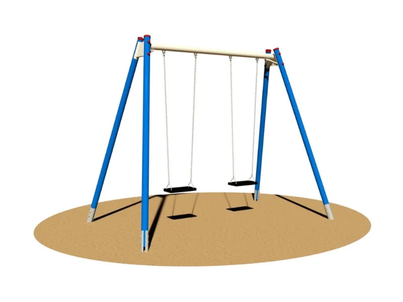 Altalena Jenny 2 posti 991 Giochipark acciaio zincato EN 1176 h280cm - Gabbia/orsetto