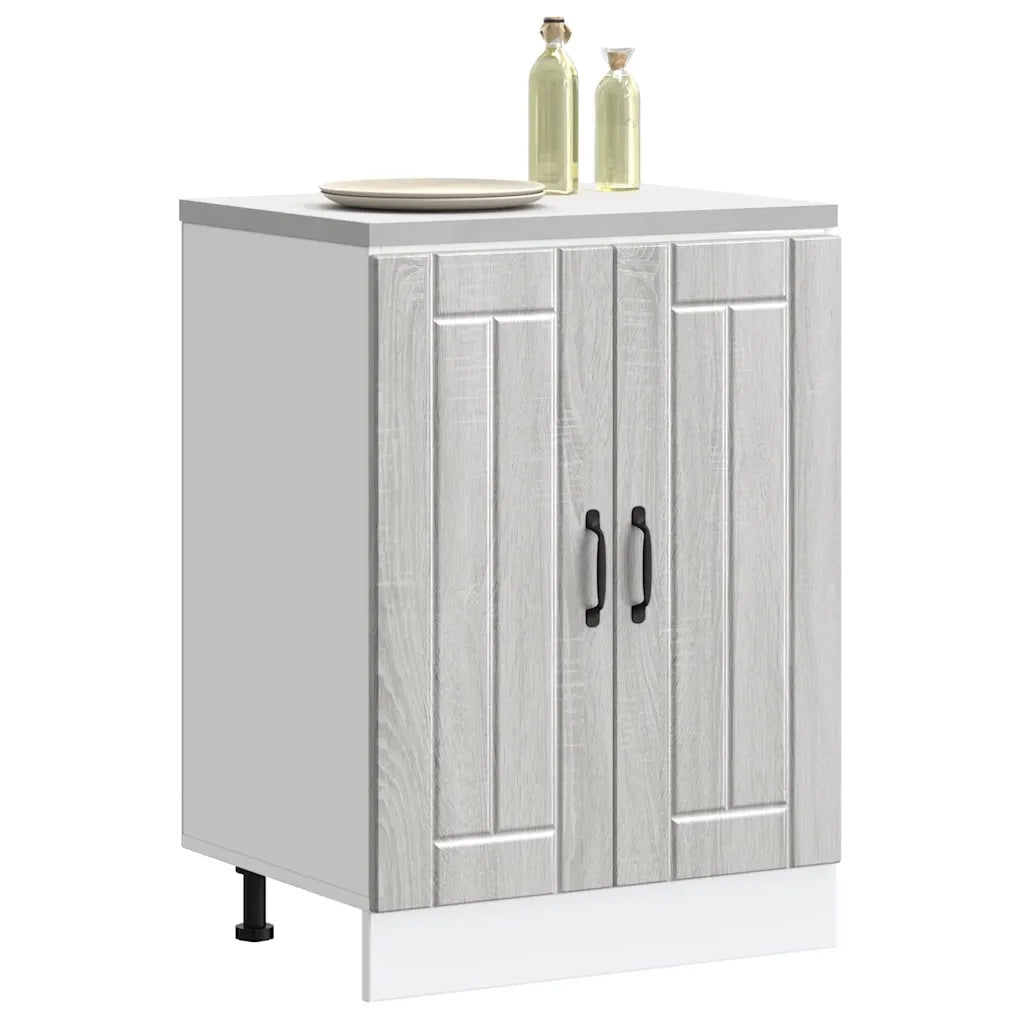 Mobile Base Lavello Lucca Grigio Sonoma in Legno Multistrato 853683