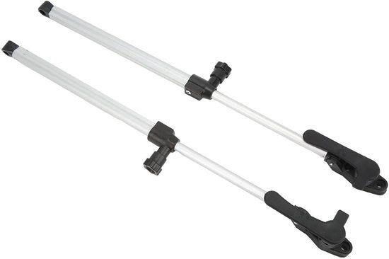 Sostegno per finestra telescopico in alluminio corrosione resistente - Funzione di apertura automatica - Adatto per camper e barche - 3 pezzi - Lunghezza massima 435 mm - Sostegno per finestra
