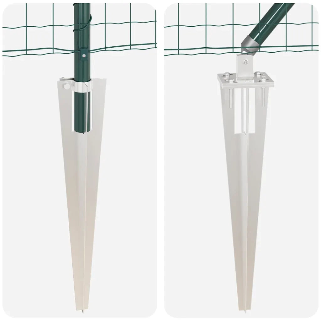Recinzione da Giardino | Recinzione con Posto Verde 0,8 x 25 m Acciaio e PVC