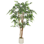 Ficus Artificiale 150 cm ¨C zephmum ¨C Verde con Vaso per Interni