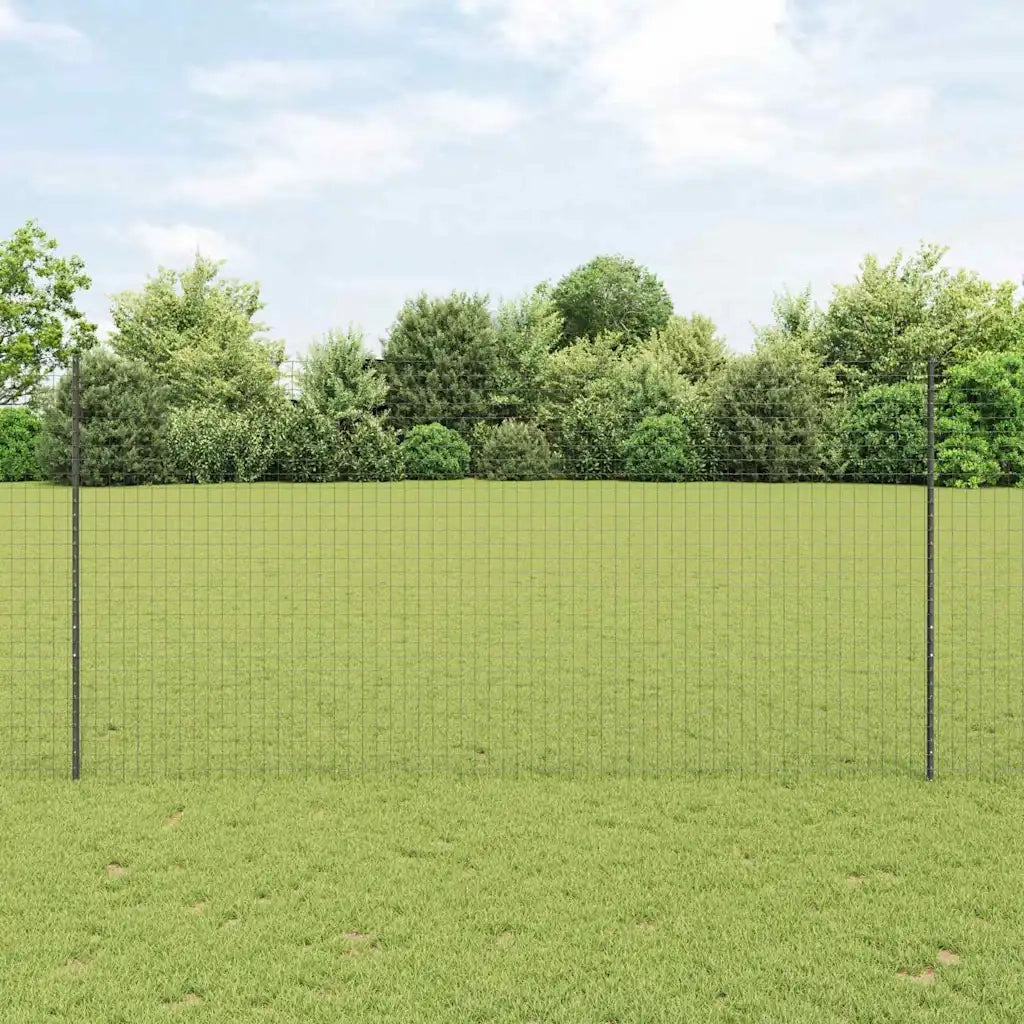 Palo della recinzione 5 pcs Grigio 150 cm Acciaio 42006286