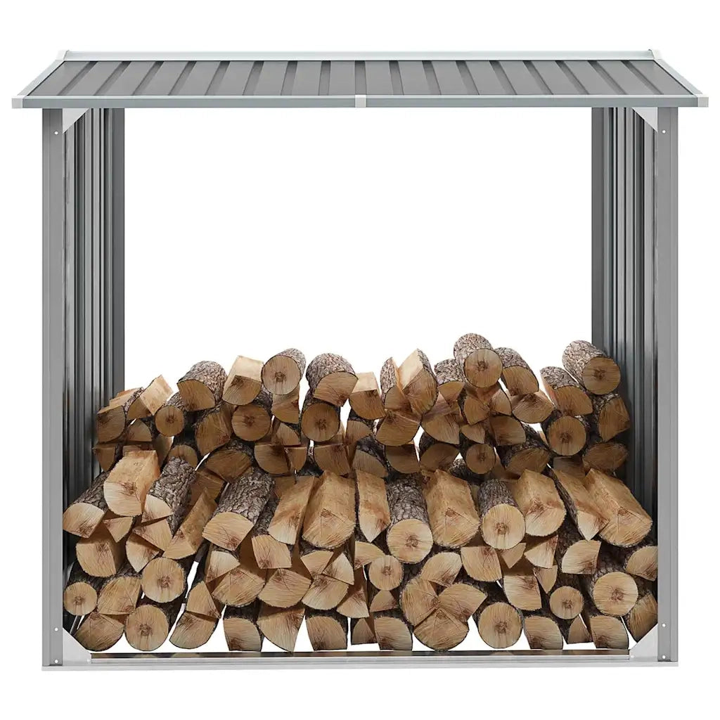 Capannone da Giardino in Acciaio Zincato 172x91x154cm Grigio 44858