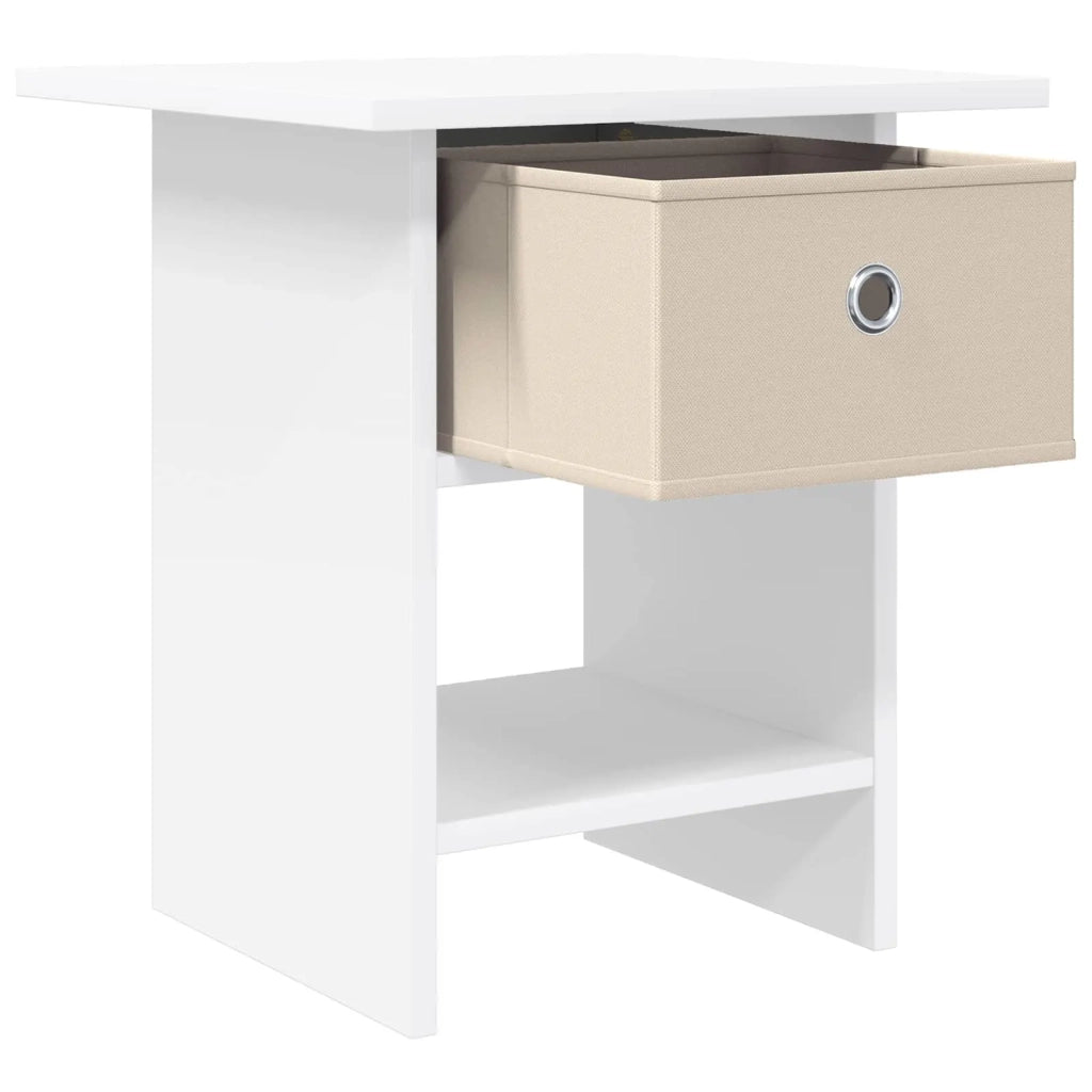 Comodino | Armadio da Notte | Mobiletto da notte con cassetto Bianco 41 x 40 x 45 cm Legno multistrato