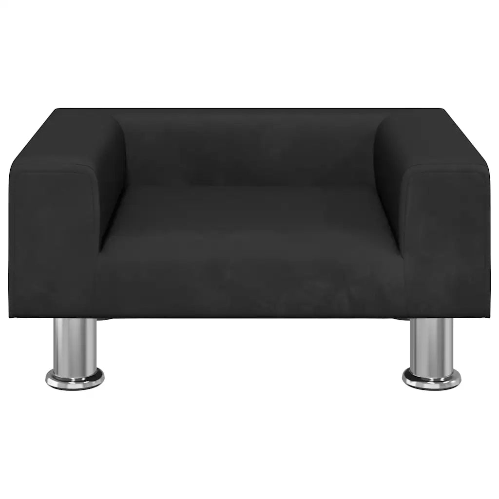 Lettino per Cani Nero 50x40x26,5 cm in Velluto 171929