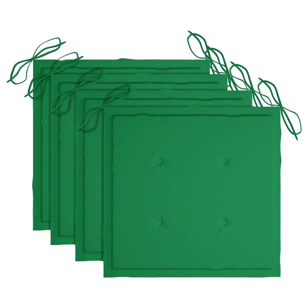 Sedie da Giardino Pieghevoli 4pz con Cuscini in Massello Acacia 3064568