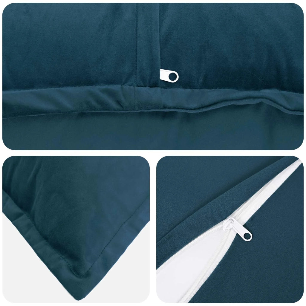 Cuscino con cuscino HOUTEN 6 pz Blu Velluto 932780