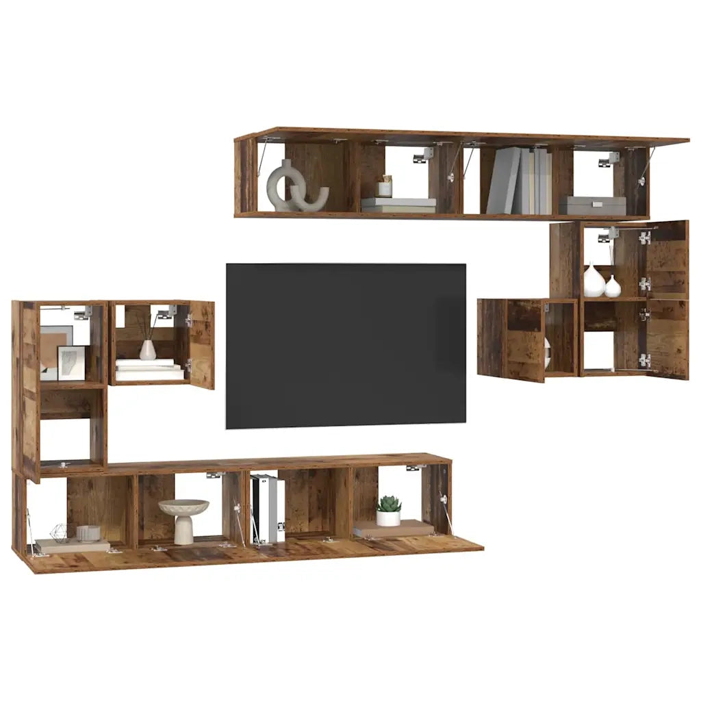 Unità TV 4 pcs Legno vecchio Legno multistrato 3393492