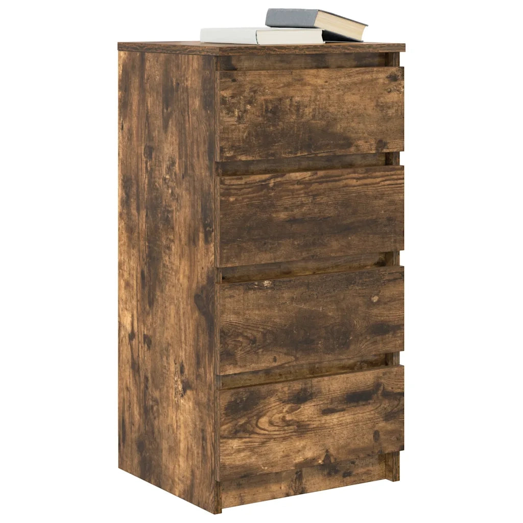 Credenza Rovere Fumo 37,5x35x76 cm in Legno Multistrato 861755