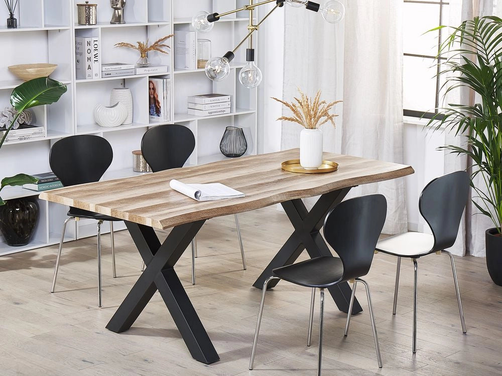 Tavolo allungabile da pranzo in legno scuro MDF 140/180 Tavolo minimalista da 4-6 posti