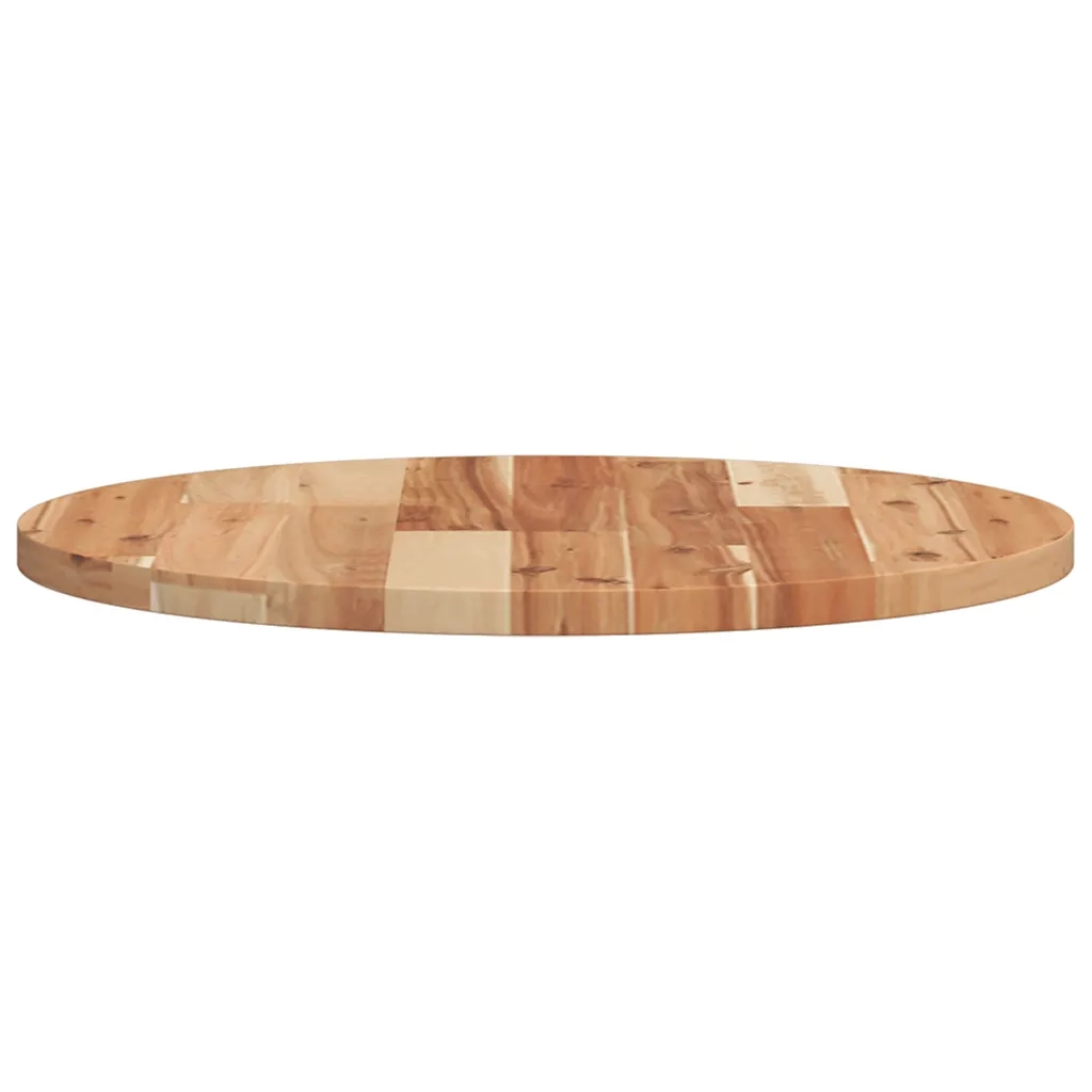 Piano Tavolo Rotondo Ø50x2 cm in Legno Massello di Acacia 4008695