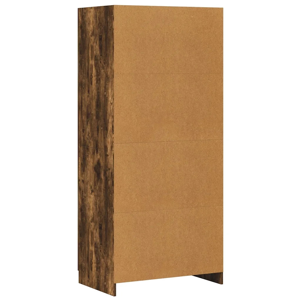 Armadio Rovere Fumo 80x52x180 cm in Legno Multistrato 815351