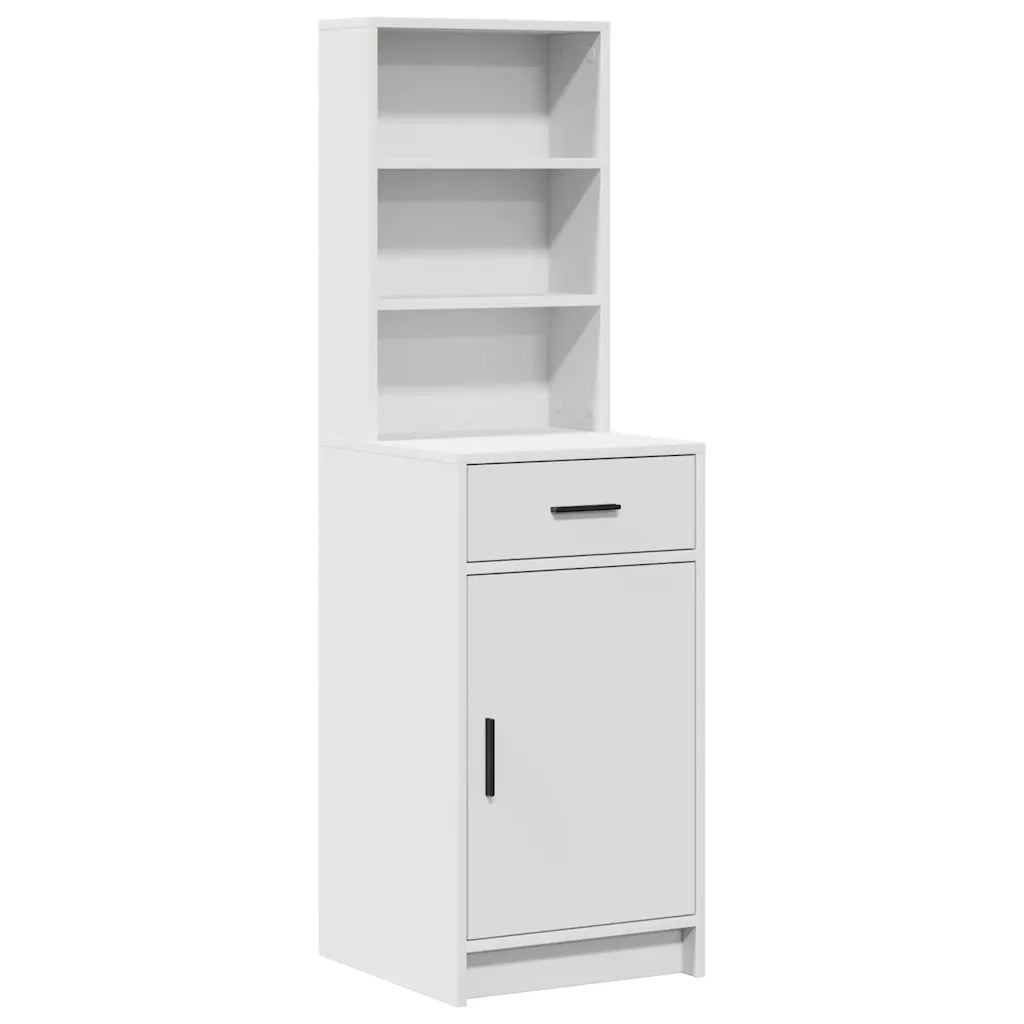 Toeletta | Tavolo da Trucco con cassetto 2 pz Bianco Legno multistrato