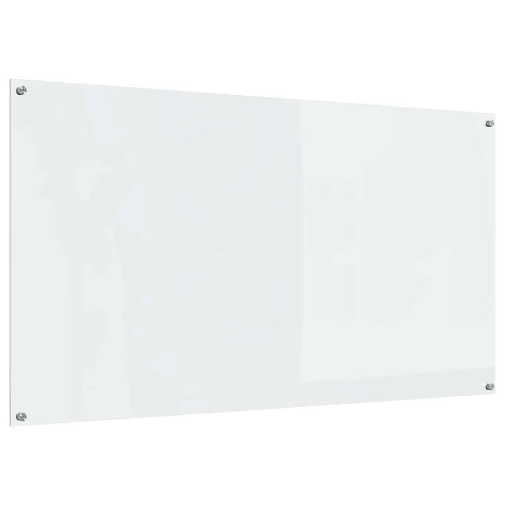 Set di 2 paraschizzi da cucina resistenti al calore 110 x 60 cm design moderno ed elegante in vetro temperato trasparente 02_0056264