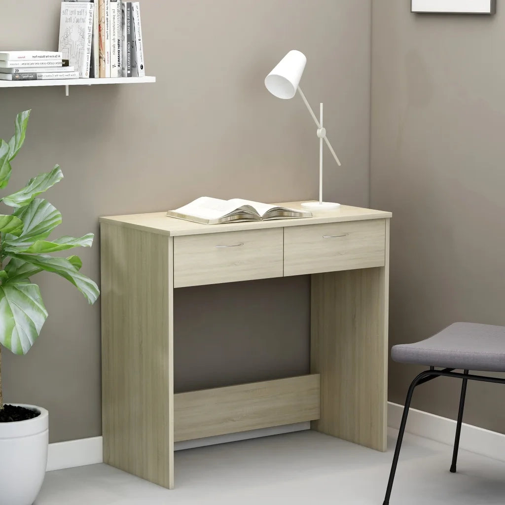 Scrivania | Tavolo da Ufficio Rovere Sonoma 80x40x75 cm in Legno Multistrato