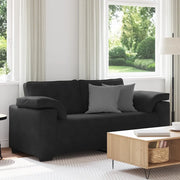 Divano Divanetto Nero 180x77x82 cm in Velluto 4105272