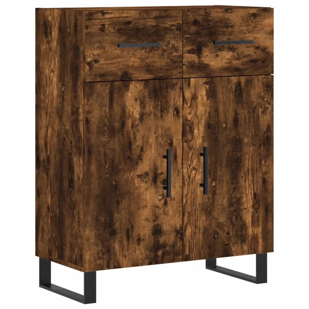 Credenza-Buffet-Armadio da cucina Rovere Fumo  69,5x34x180 cm in Legno Multistrato 153871