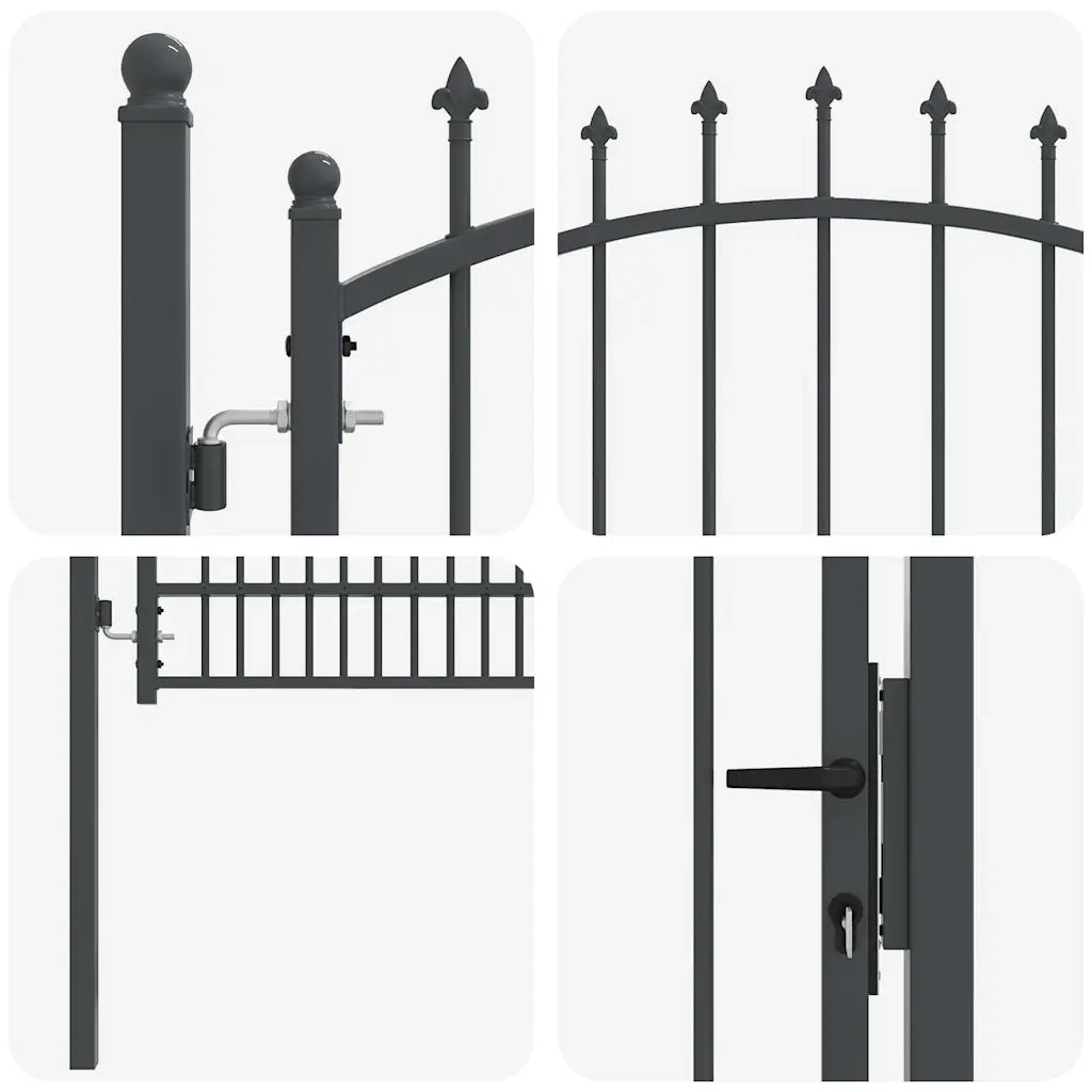 Cancello della recinzione con punte EMMEN 170 x 100 cm 42009020