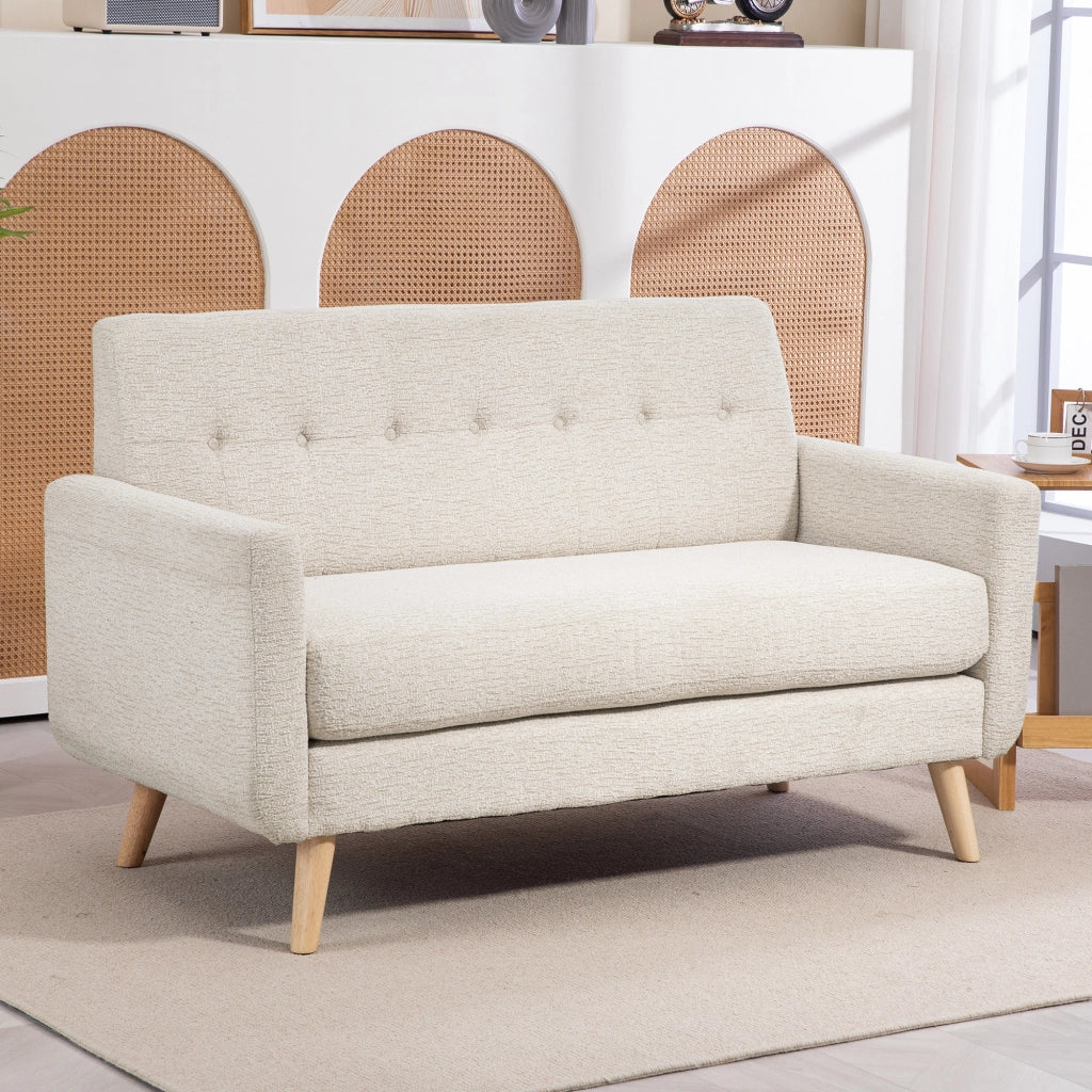 Divano 2 posti ¨C Minimal ¨C Tessuto Beige 134x71x82