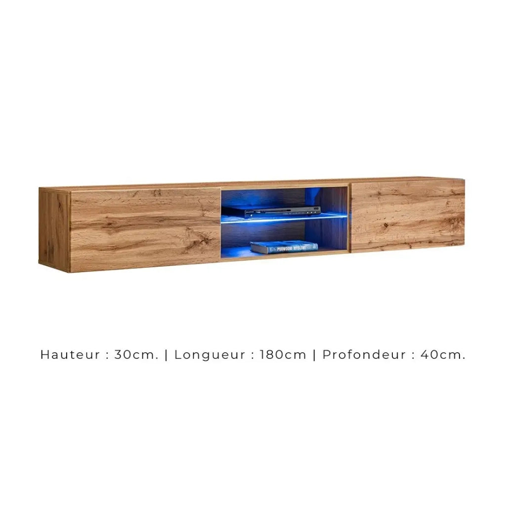 Set di mobili da soggiorno in stile industriale SWITCH M5. Colore rovere.
