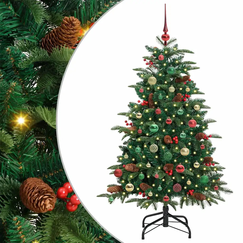 Albero di Natale artificiale con 150 LED Verde 150 cm 3395549
