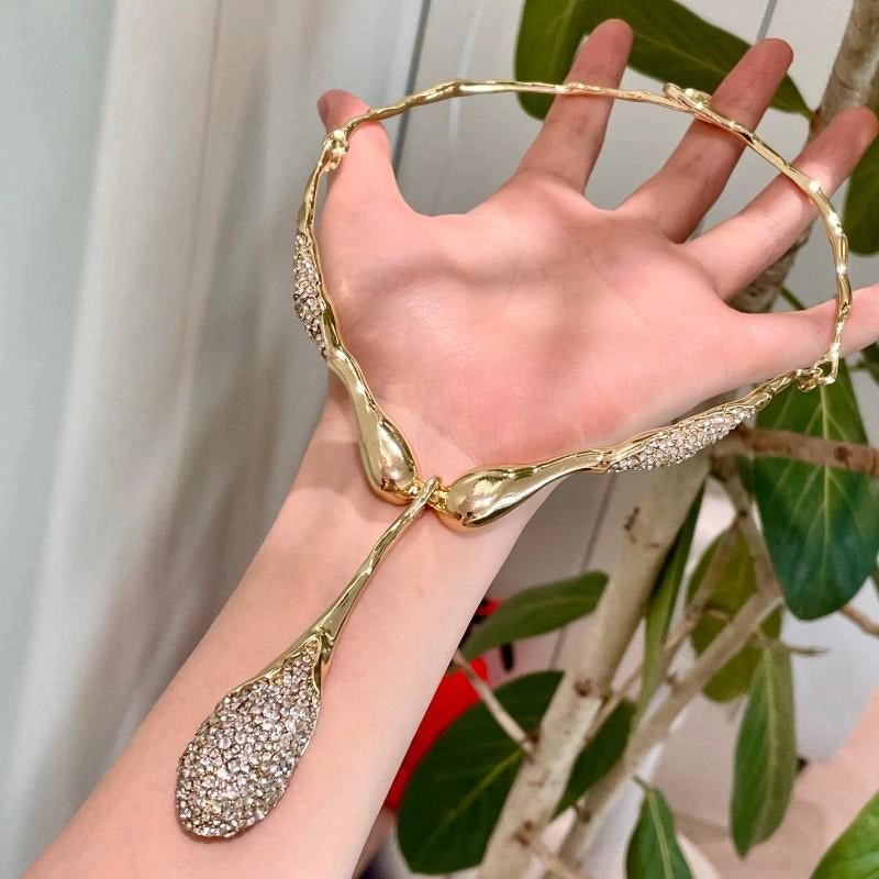 Collana con ciondolo a diamante irregolare fatto a mano, regalo di Natale o compleanno.