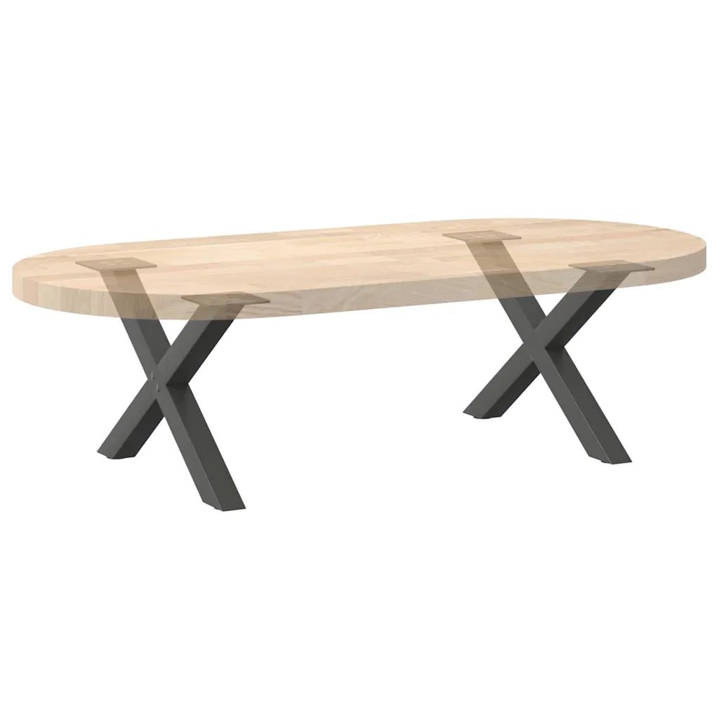 Gambe per Tavolino da Caff¨¨ a Forma di X 2 pz | Piede del tavolo Antracite 60x(30-31) cm Acciaio
