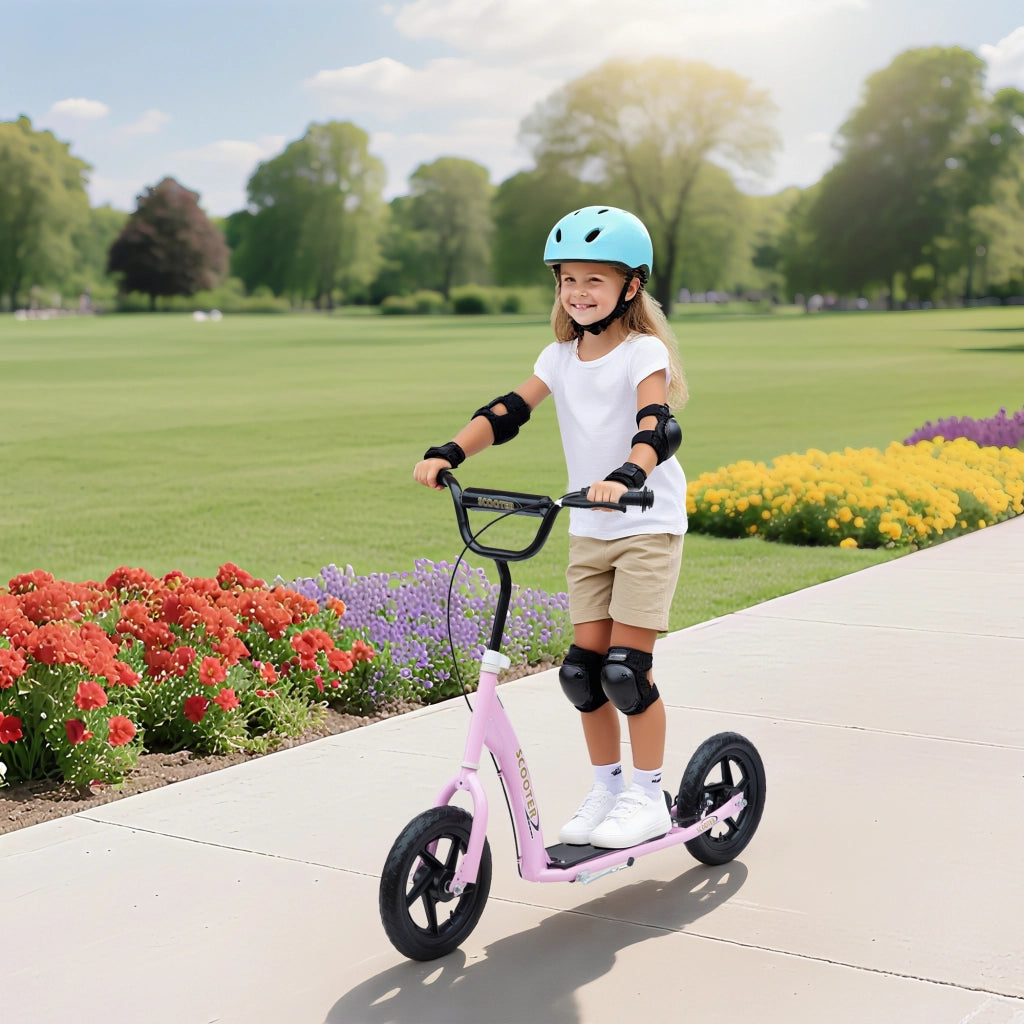 Patinete per Bambini 5-12 Anni ¨C Minimal ¨C Rosa 120x52x80-88 cm
