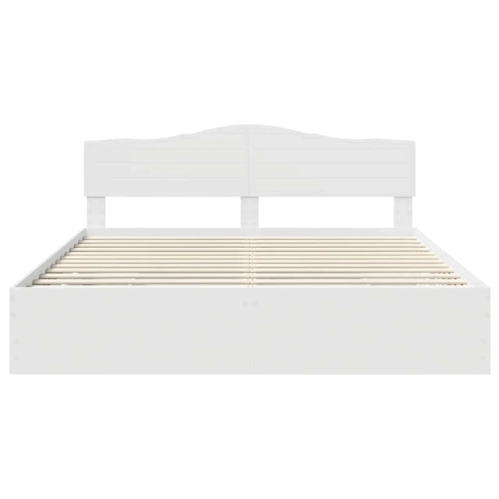 Struttura del letto-Giroletto-Rete del Letto Bianco 180 x 200 cm Legno Ingegnerizzato 949479