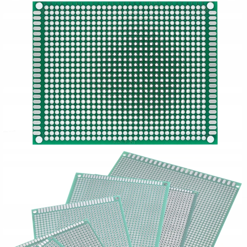 Piastra Prototipo Universale Doppia Faccia 70 x 90 mm – Montaggio THT | Fori 2,54 mm | Elettronica Saldatura