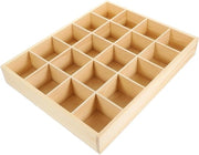 Cassa di archiviazione in legno con 20 contenitori e organizzatore per calze e intimo