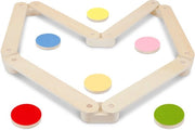 Set di equilibrio in legno massello da 12 pezzi - Giocattolo di equilibrio tutto in uno per bambini in legno duraturo