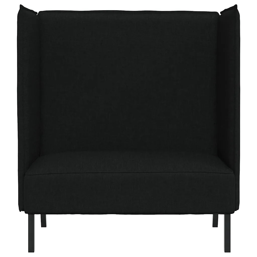 Divano alto 101cm Nero Tessuto